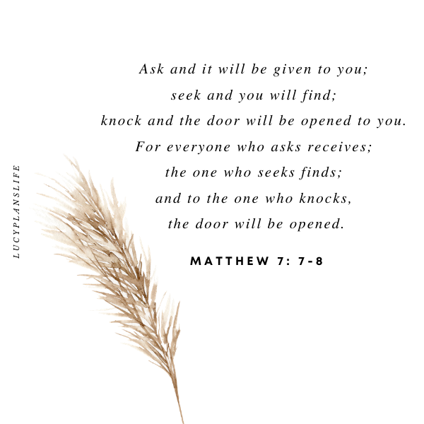 MATTHEW 7:7-8 - JOURNALING CARD