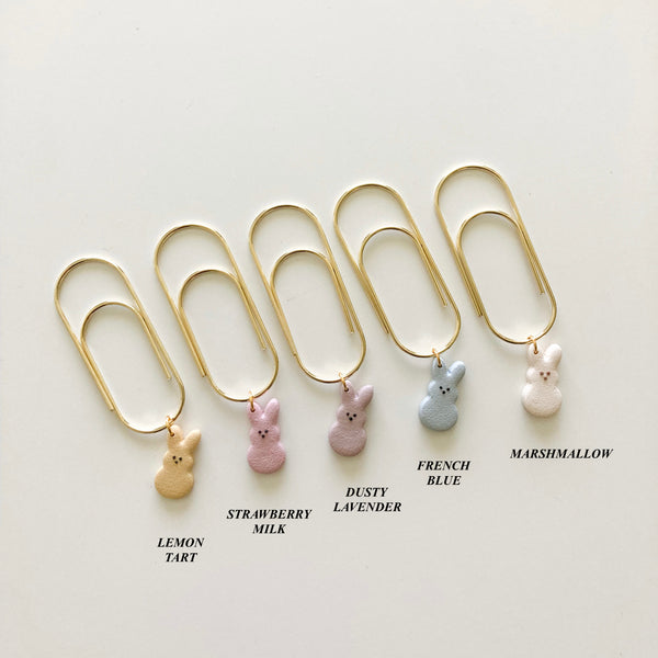 PEEPS BUNNY BAUBLE PAPERCLIP - PAGE MARKERS