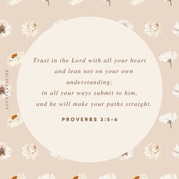PROVERBS 3:5-6 - JOURNALING CARD