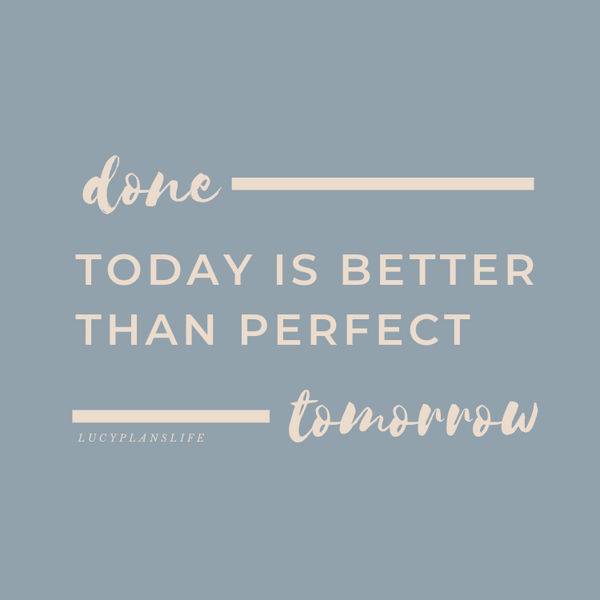 DONE IS BETTER THAN PERFECT - JOURNALING CARD