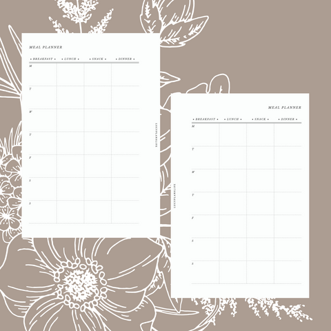 MEAL PLANNER (DELICATE) - INSERT