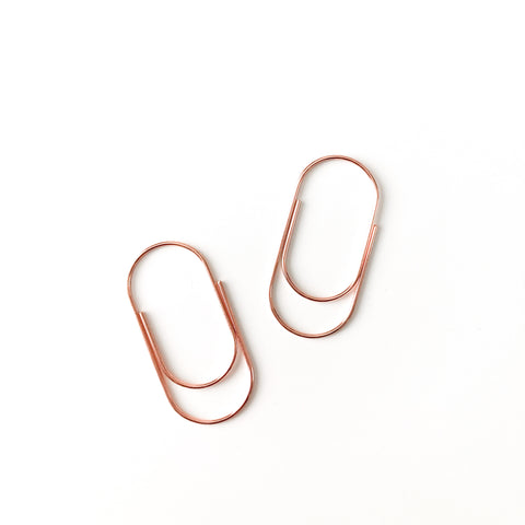 ROSE GOLD LARGE SPECIALTY PAPERCLIP - PAGE MARKERS