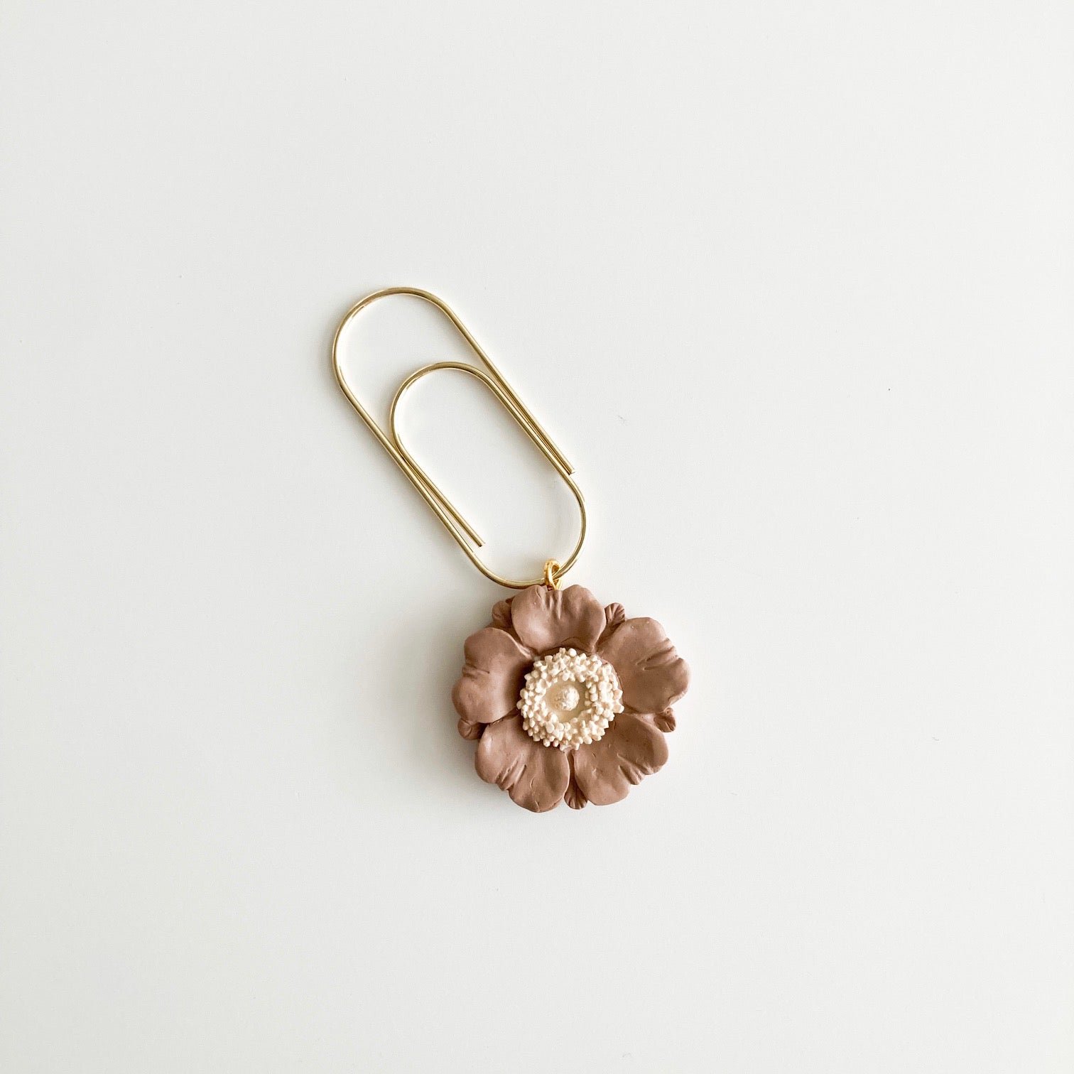 MILK CHOCOLATE FLORAL BAUBLE PAPERCLIP - PAGE MARKERS