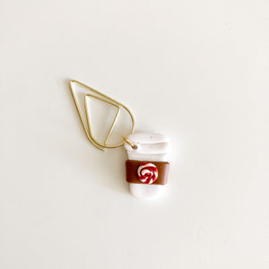 PEPPERMINT MOCHA BAUBLE PAPERCLIP - PAGE MARKERS