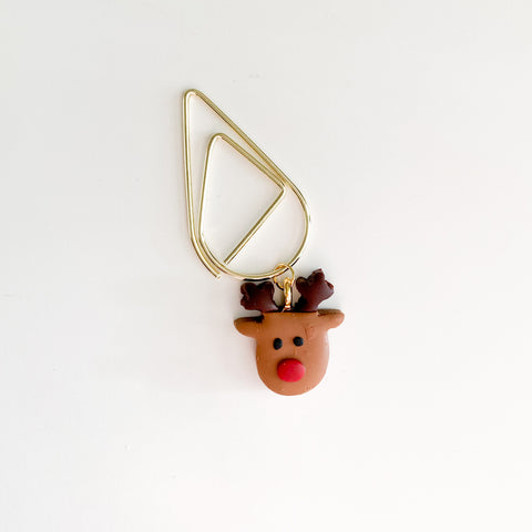 REINDEER BAUBLE PAPERCLIP - PAGE MARKERS