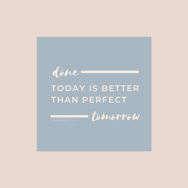 DONE IS BETTER THAN PERFECT - JOURNALING CARD